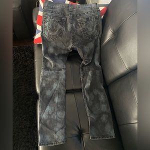 True Religion rocco moto double knee jeans grey